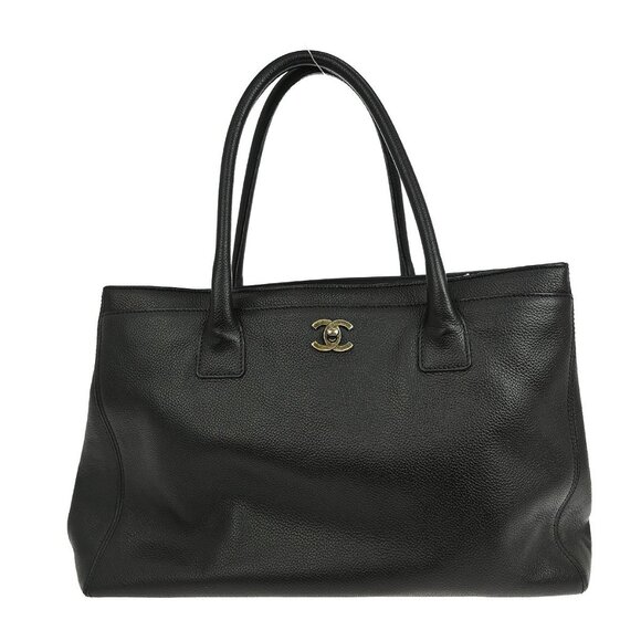 Chanel Black Calfskin Executive Cerf Tote Handbag NQ00938 - Picture 1 of 10
